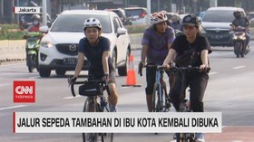 VIDEO: Jalur Sepeda Tambahan di Ibu Kota Kembali Dibuka
