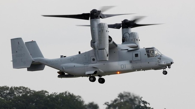 Pesawat militer AS, MV-22B Osprey, jatuh di Norwegia utara pada Jumat (18/3) waktu setempat saat latihan gabungan dengan NATO.