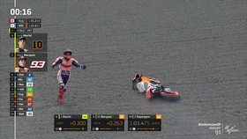 VIDEO: Marquez Dua Kali Jatuh di Kualifikasi MotoGP Mandalika