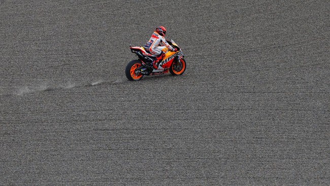 Pembalap Honda, Marc Marquez berterima kasih atas dukungan yang diberikan usai kecelakaan hebat di pemanasan MotoGP Mandalika.