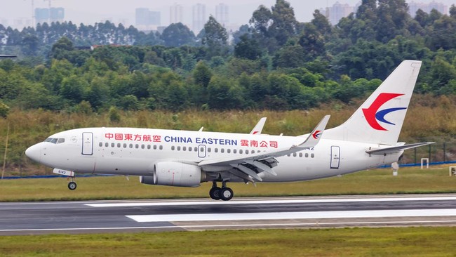 Pesawat China Eastern jenis Boeing 737 jatuh di perbukitan menyebabkan kebakaran hutan di pedesaan dekat Kota Wuzhou, Provinsi Guangxi, China.