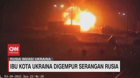 VIDEO: Ibu Kota Ukraina Digempur Serangan Rusia