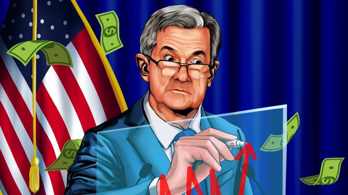 Ilustrasi Jerome Powell (CNBC Indonesia/ Edward Ricardo)