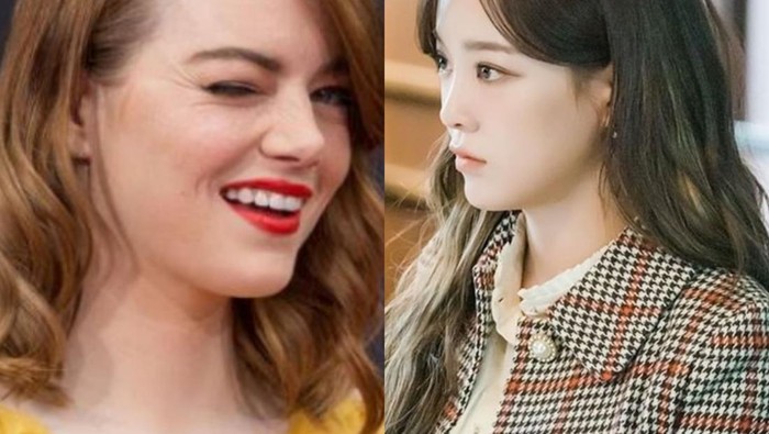 Kesamaan postur wajah Emma Stone dan Kim Se Jeong