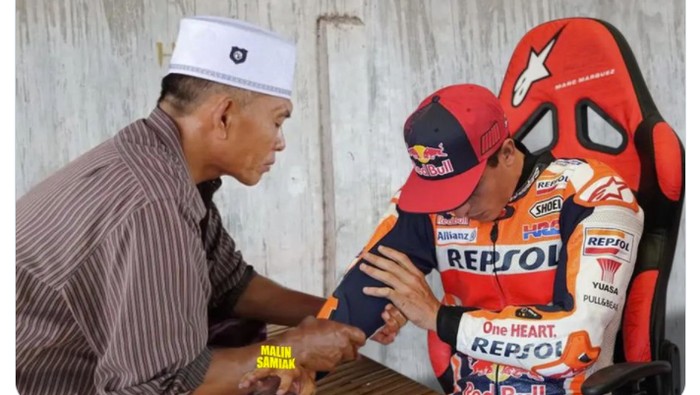 10 Potret Meme Kocak MotoGP 2022 di Mandalika, Ada Marquez Diurut sampai Pawang Hujan Viral!