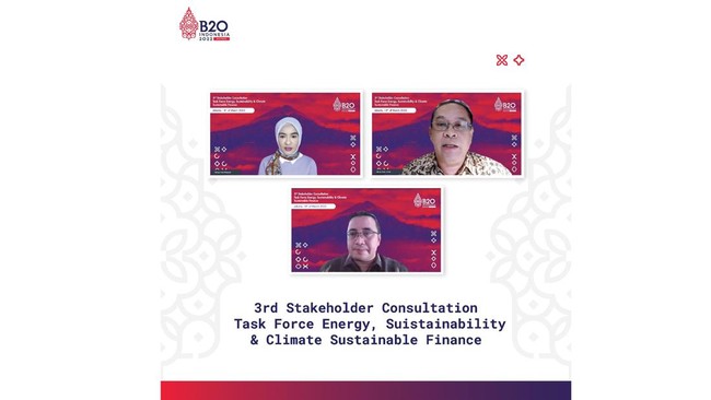 Pertamina selaku Satgas ESC B20 berupaya mendapat masukan dari para pemangku kepentingan, termasuk pandangan para pelaku usaha/lembaga sektor keuangan.
