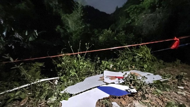 Penumpang China Eastern Airlines bernomor MU5735 Boeing 737-800 disebut hangus terbakar saat pesawat jatuh di perbukitan Wuzhou, Guangxi, Senin (21/3).