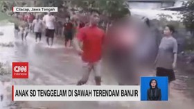 VIDEO: Anak SD Tenggelam di Sawah Terendam Banjir