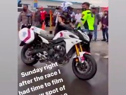 Franco Morbidelli Bilang Begini saat Bajak Motor Patwal Usai MotoGP Indonesia