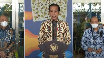 Jokowi di acara Peresmian Pembukaan The 22nd Jakarta International Handicraft Trade Fair 2022, 23 Maret 2022. (Tangkapan Layar Youtube)