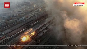 VIDEO: Detik-detik Kawasan Pabrik Mariupol Ukraina Hancur Dibom Rusia