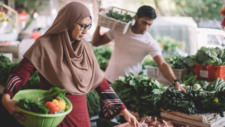 Ilustrasi penjual buah Ilustrasi penjual buah