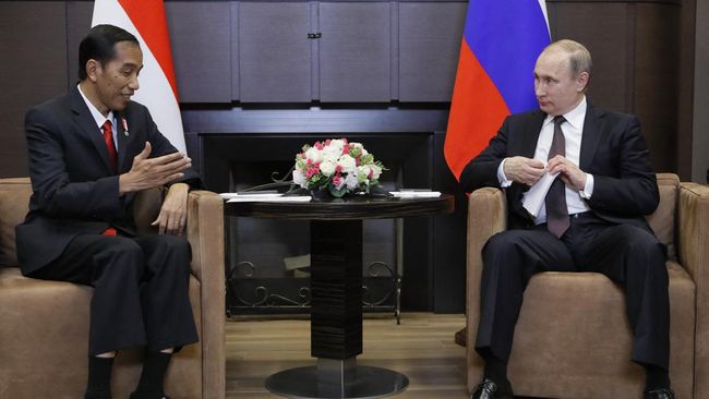 Presiden Joko Widodo meminta Presiden Rusia Vladimir Putin menghentikan perang di Ukraina.