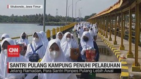 VIDEO: Jelang Ramadan Santri Pulang Penuhi Pelabuhan