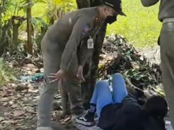 Viral Video Satpol PP Datangi Sejoli, Cowoknya Kabur Sampai Seberangi Rawa