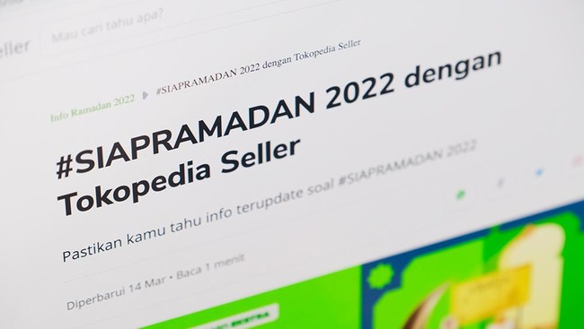 Tren transaksi belanja di sejumlah kategori di Tokopedia mengalami peningkatan tinggi menjelang Ramadan 2022.