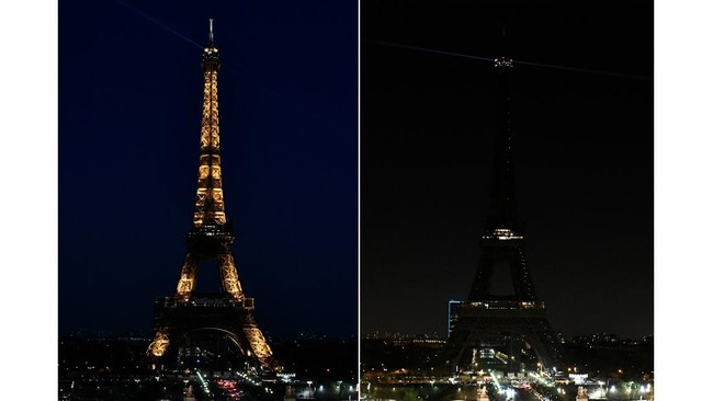 FOTO: Redup Dunia Peringati 'Earth Hour'