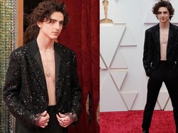 8 Gaya Timothee Chalamet Hadiri Oscar 2022, Pamer Otot Dada & Perut