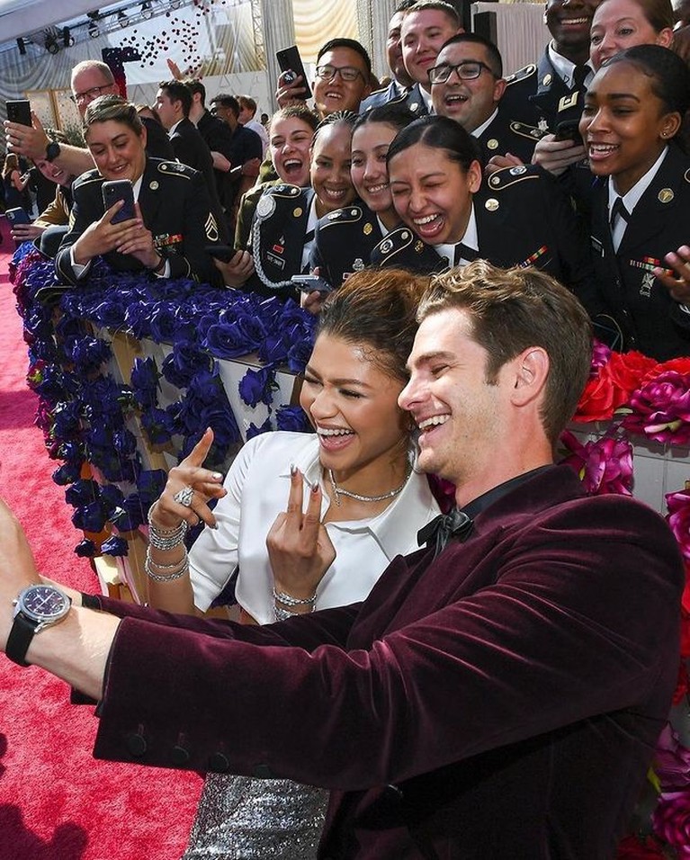Zendaya dan Andrew Garfield Zendaya dan Andrew Garfield di Oscar 2022