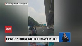 VIDEO: Pengendara Motor Masuk Tol