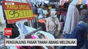 VIDEO: Pengunjung Pasar Tanah Abang Melonjak