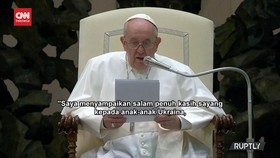 VIDEO: Paus Fransiskus Sapa Anak-anak Ukraina di Vatikan