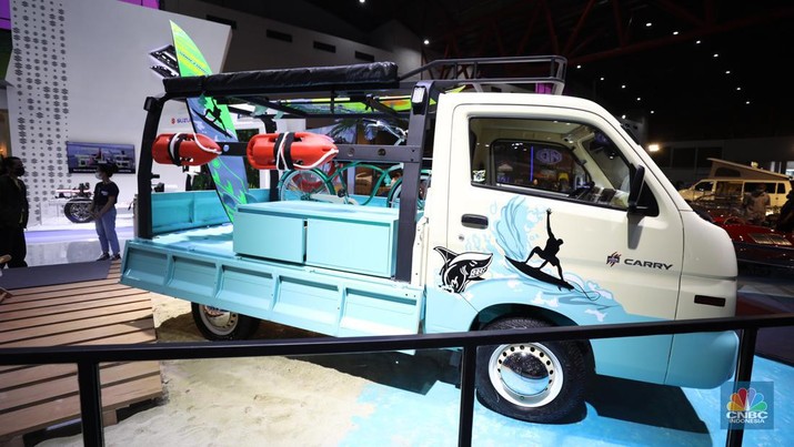 Suzuki Carry Pick Up Modifikasi di IIMS 2022 (CNBC Indonesia/ Tri Susilo)