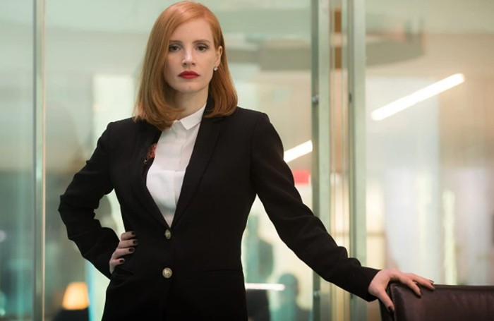 Jessica Chastain di Miss Sloane