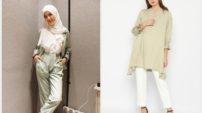 Ide Tampil Stylish di Acara Buka Bersama Pakai Warna Sage Green