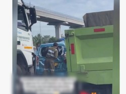 Penampakan Kecelakaan Beruntun di Tol Jagorawi yang Bikin Macet 8 Km