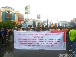 Mahasiswa Samarinda Turun ke Jalan, Protes Kenaikan BBM-Penundaan Pemilu