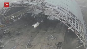 VIDEO: Penampakan Puing Pesawat Terbesar Dunia Korban Invasi Rusia