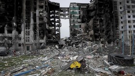 FOTO: Kota Borodyanka Ukraina Tinggal Kenangan Usai Dibombardir Rusia