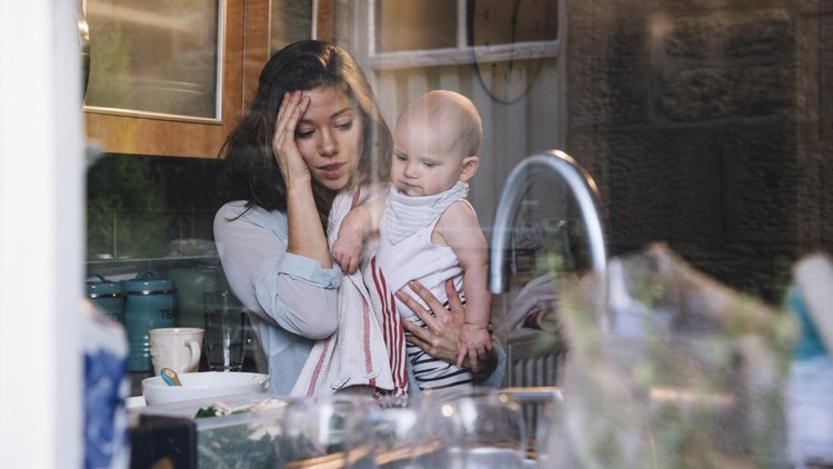 Shot of a mother and her baby boy at home