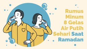 INFOGRAFIS: Rumus Minum 8 Gelas Air Putih Sehari Saat Ramadan