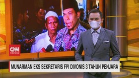 VIDEO: Munarman Eks Sekretaris FPI Divonis 3 Tahun Penjara