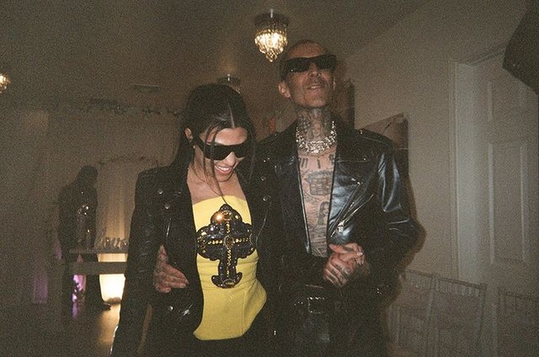 Foto pernikahan Kourtney Kardashian dan Travis Barker