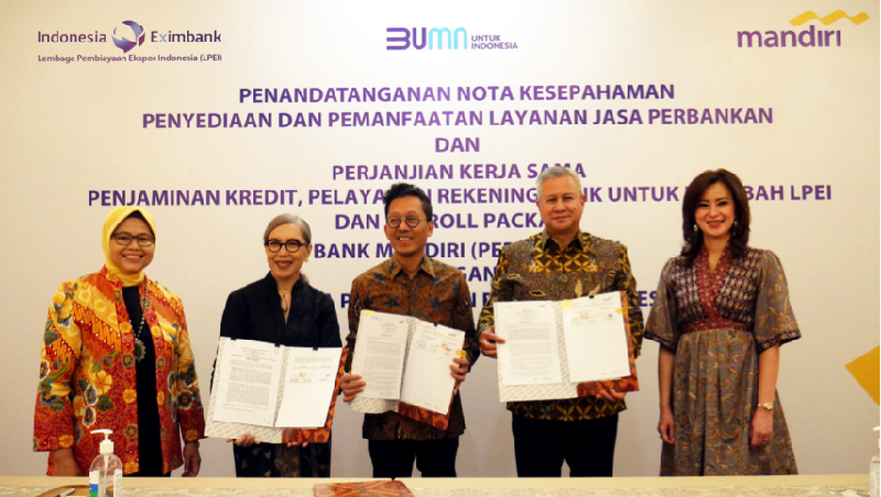 Bank Mandiri memperkuat sinergi dengan Lembaga Pembiayaan Ekspor Indonesia (LPEI)