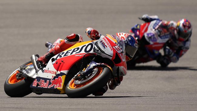 Accident in the FP3 of the Aragon MotoGP: broken motorcycle, Marquez survived