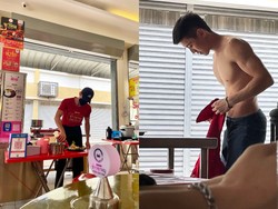 Wow! Netizen Salfok dengan Penjual Nasi Babi Tampan dan Atletis Ini