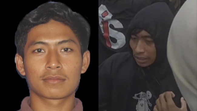 Try Setia Budi Purwanto (26), warga Kabupaten Way Kanan, Lampung, membantah terlibat pengeroyok pegiat media sosial, Ade Armando saat demo di Gedung DPR.