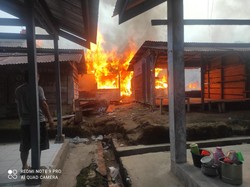 Sebanyak 7 Kios di Pasar Sipahutar Hangus Terbakar