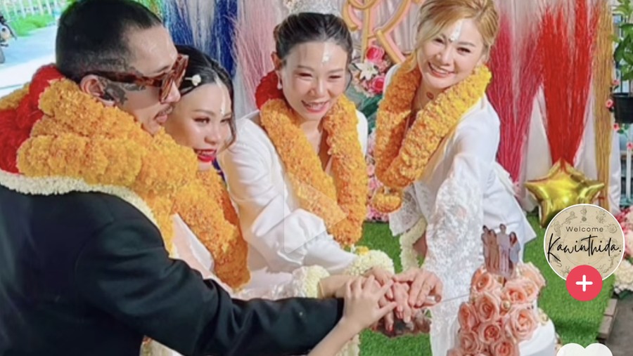 Seorang pria di Thailand menikahi 3 wanita sekaligus. Masing-masing istri gelontorkan mahar Rp43 Juta.