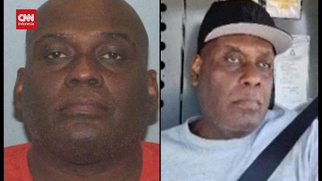 Frank James, pelaku penembakan di kereta bawah tanah New York ditangkap polisi patroli di East Village di New York City, Rabu (14/3) waktu setempat.