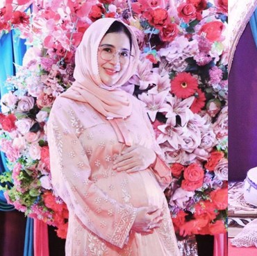 7 Momen Tasyakuran 7 Bulanan & Ultah ke 40 Uut Permatasari, Serba Pink!