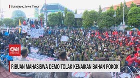 VIDEO: Ribuan Mahasiswa Demo Tolak Kenaikan Bahan Pokok