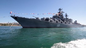 FOTO: Wujud Kapal Perang Rusia Sebelum Tenggelam di Laut Hitam