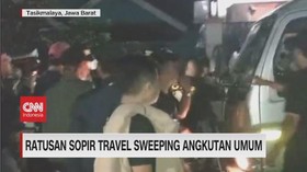 VIDEO: Ratusan Sopir Travel Sweeping Angkutan Umum