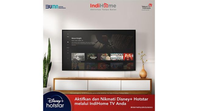 IndiHome terus berkomitmen hadirkan program hiburan berkualitas melalui TV Interaktif. Kali ini, pelanggan IndiHome TV dapat menikmati konten Disney+ Hotstar.