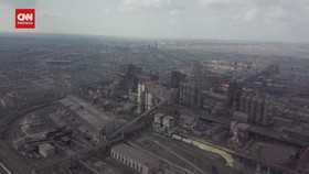 VIDEO: Kerusakan Parah Pabrik Baja Ukraina Usai Diserang Rusia